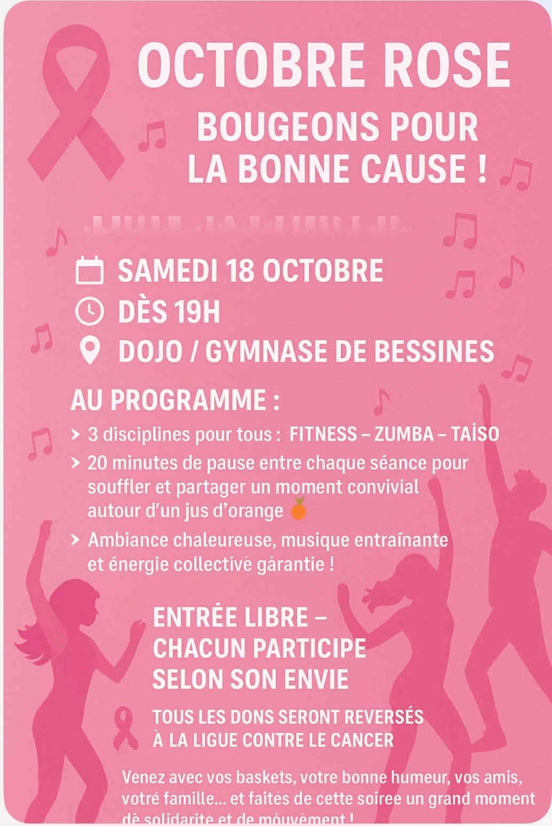 Soirée octobre rose judo gym