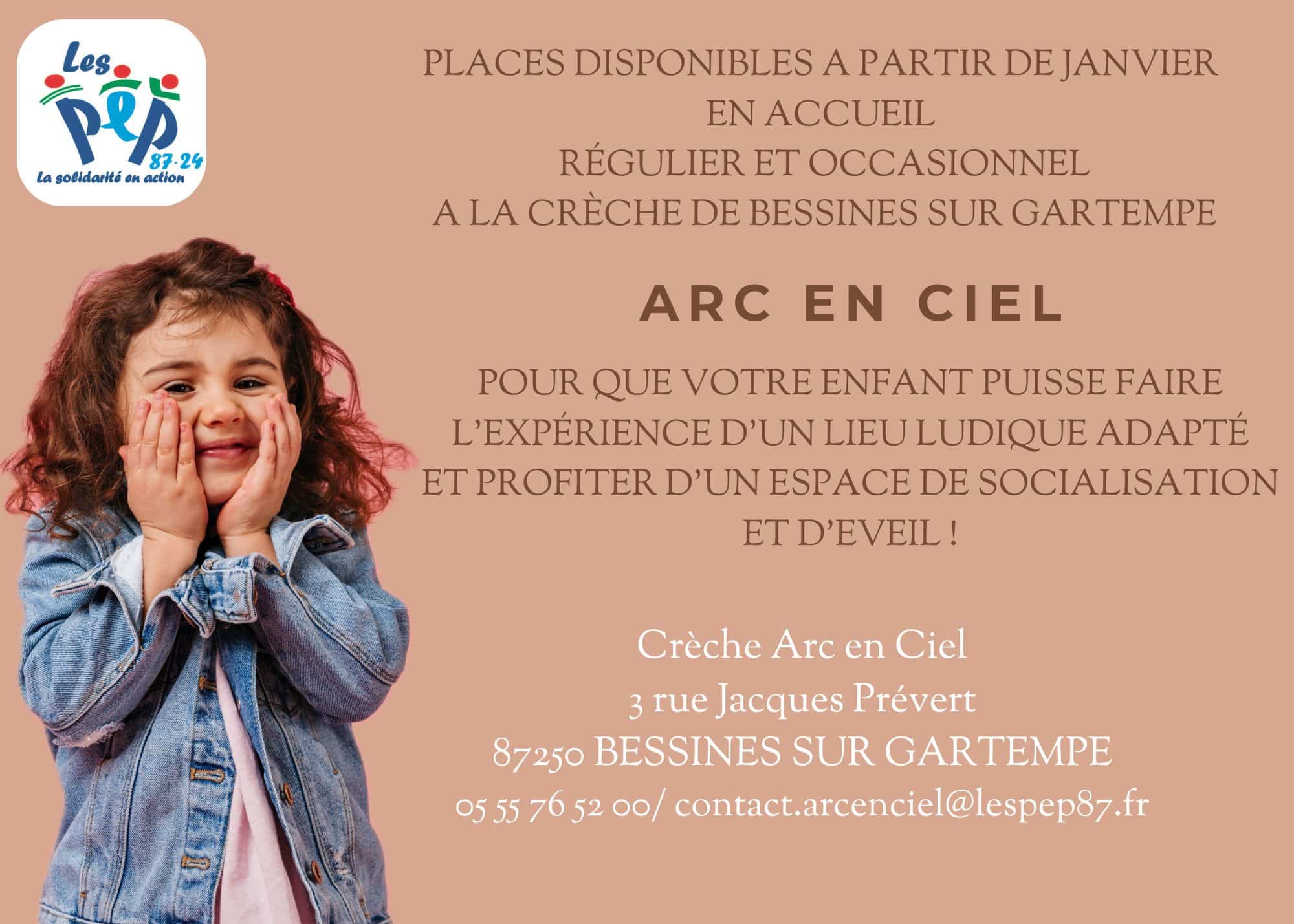 Places disponibles crèche Bessines