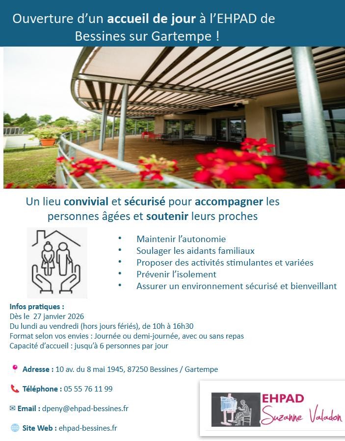 accueil de jour ehpad bessines