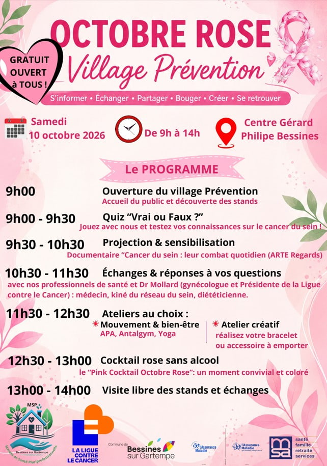 journée ateliers conférence octobre rose