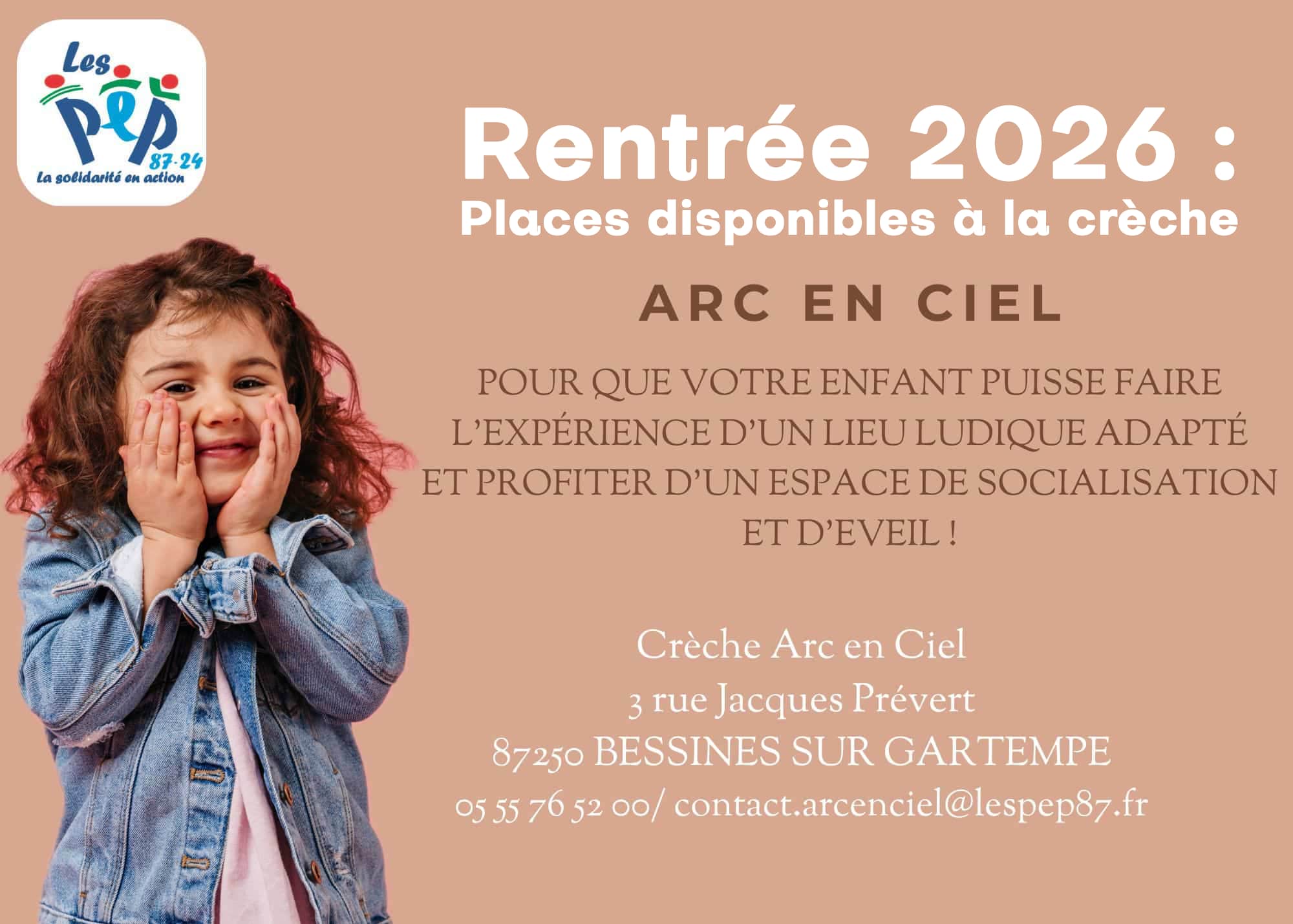 places crèche rentrée 2026