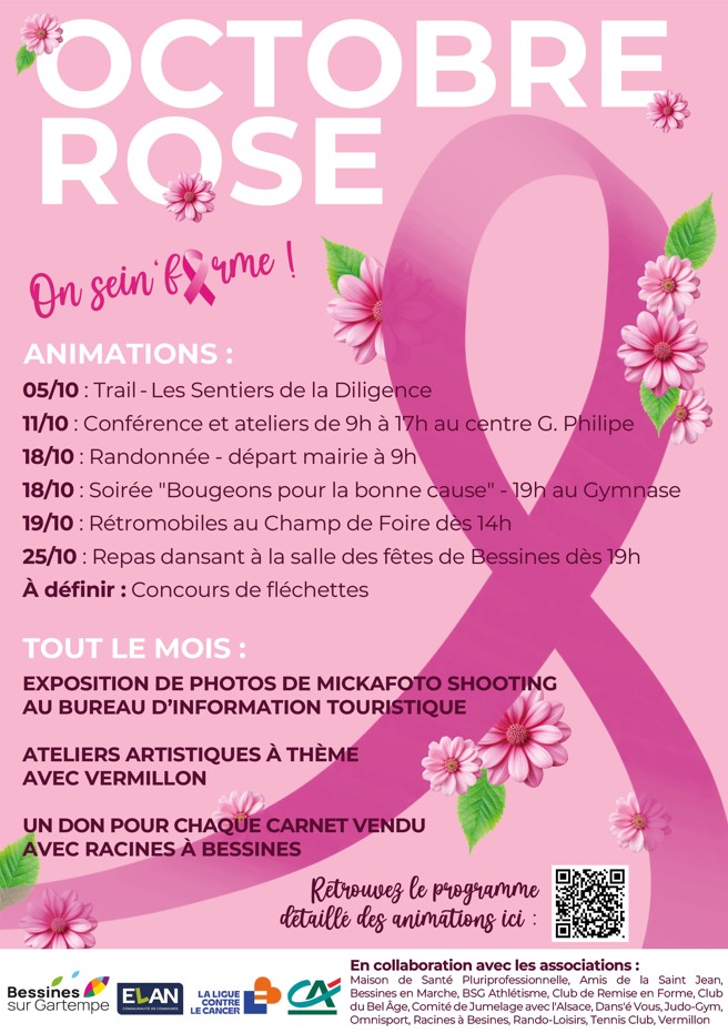 Octobre Rose Bessines affiche