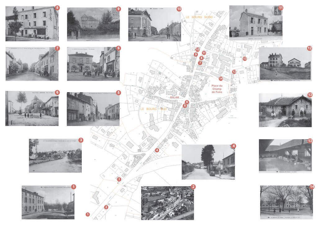 La carte du circuit des cartes postales