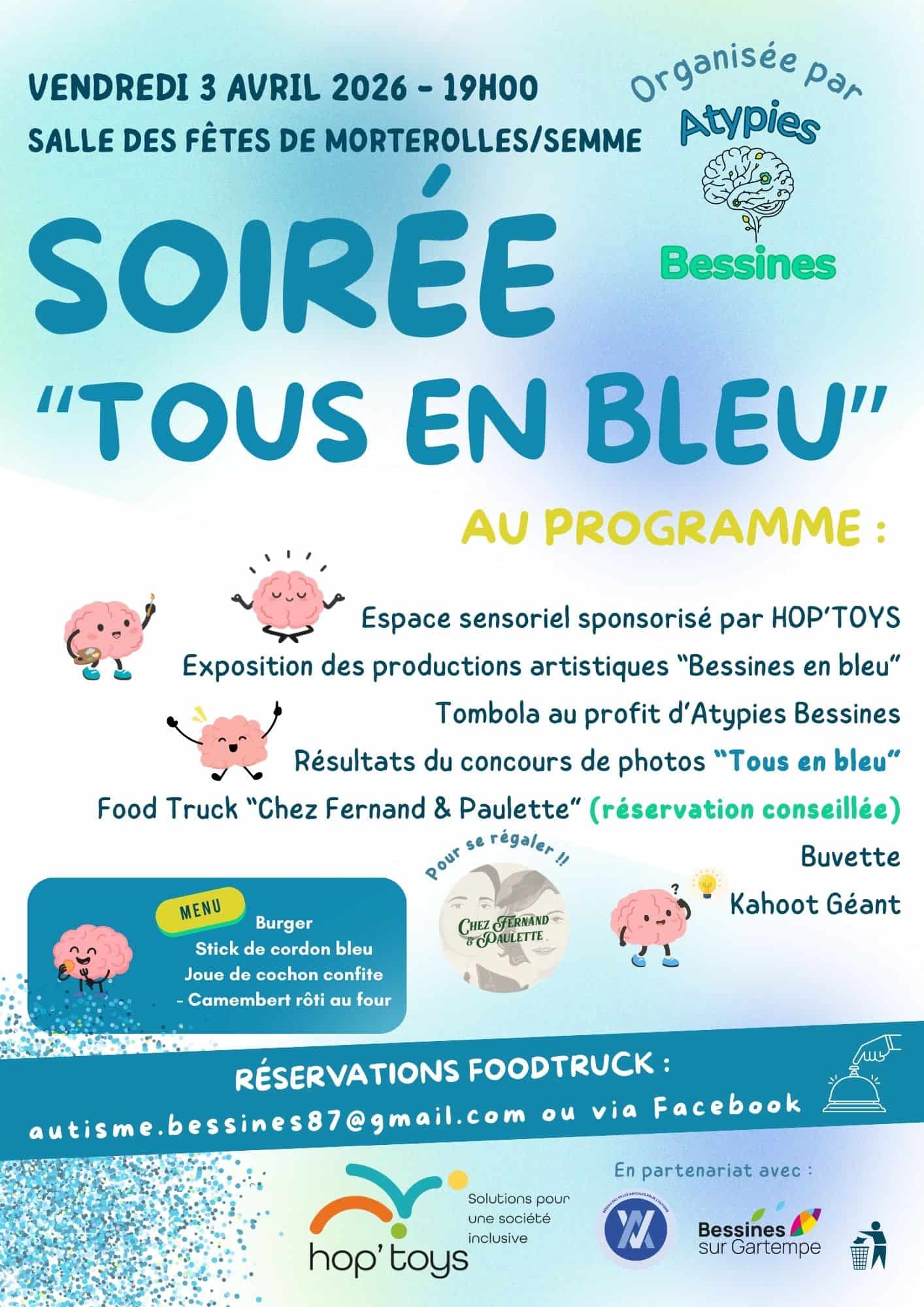 soirée tous en bleu 03 avril